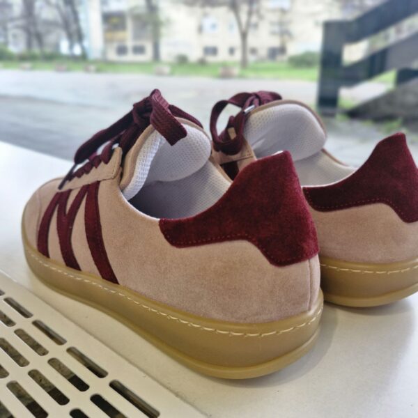Pink leather sneakers Capri - Image 4