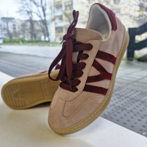 Pink leather sneakers Capri - Image 5