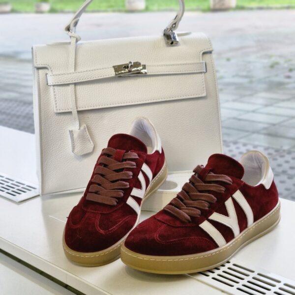 Bordeaux Leather sneakers capri - Image 3