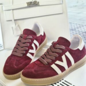 Bordeaux Leather sneakers capri